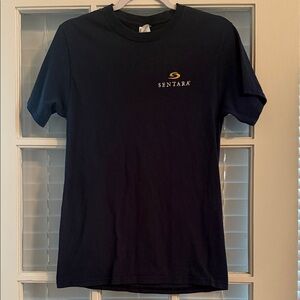 Sentara embroidered navy short sleeve
